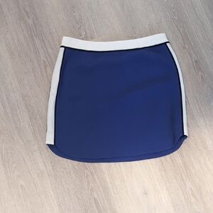 Babaton Blue White Mini Skirt